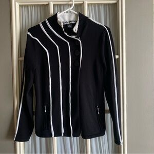 Vintage Jamie Sadock Black and White Sweater Jacket